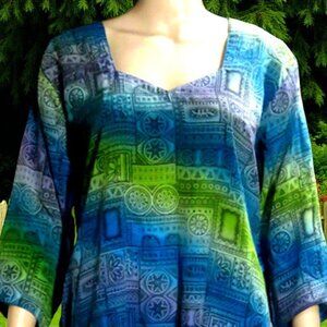 Colorful Long Tunic Top